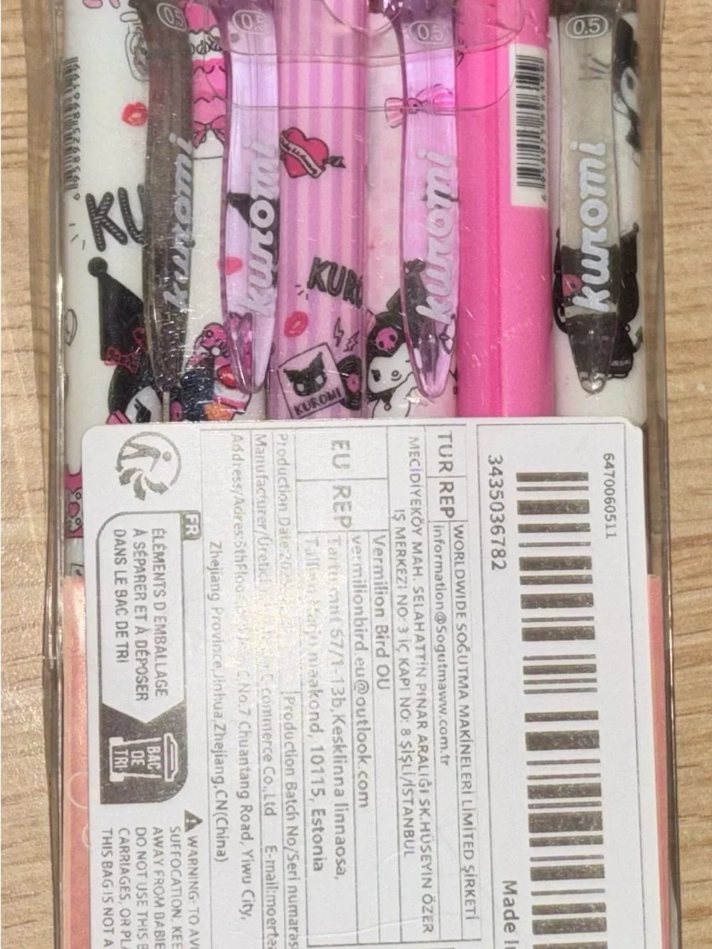 Kuromi Pink / Purple Gel Pens